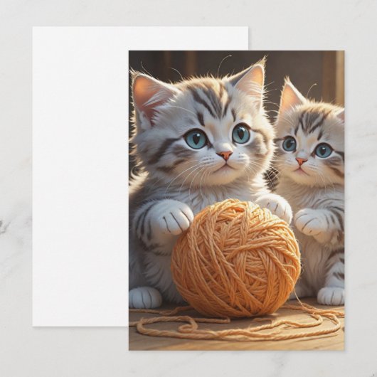 子猫 サンキューカード (正面/裏面)