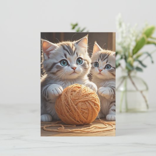 子猫 サンキューカード (スタンド正面)