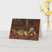 子猫 | ジュリアス・アダム カード (黄色い花)