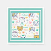 子猫 スタンダードカクテルナプキン (正面)