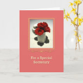 子猫&ティーバラ特務長官 カード (黄色い花)