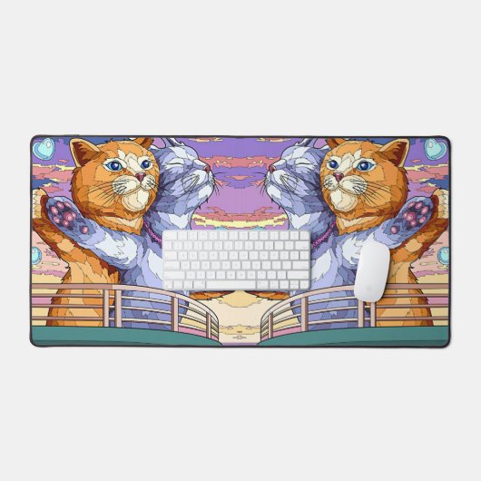 子猫 デスクマット (キーボード&マウス)