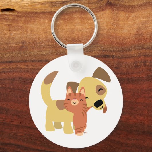 子猫&ドギーの漫画キーチェーン キーホルダー (正面)
