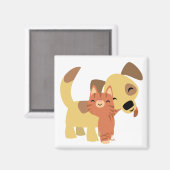 子猫&ドギーの漫画マグネット マグネット (正面/裏面)