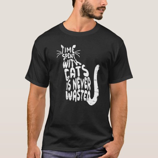 子猫 ネコ 飼い主 キティ 甘えた鳴き声 タイポグラフィ Tシャツ (正面)