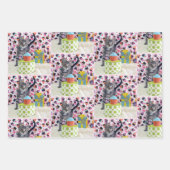 子猫！バイキングとパトンの誕生日 ラッピングペーパーシート (正面)