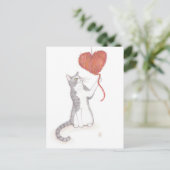 子猫&ヤーンハートバレンタイン シーズンポストカード (スタンド正面)