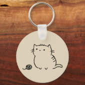 子猫&ヤーン キーホルダー (正面)