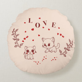 子猫 ラウンドクッション