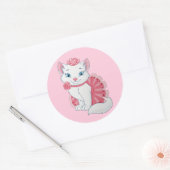 子猫 ラウンドシール (封筒)
