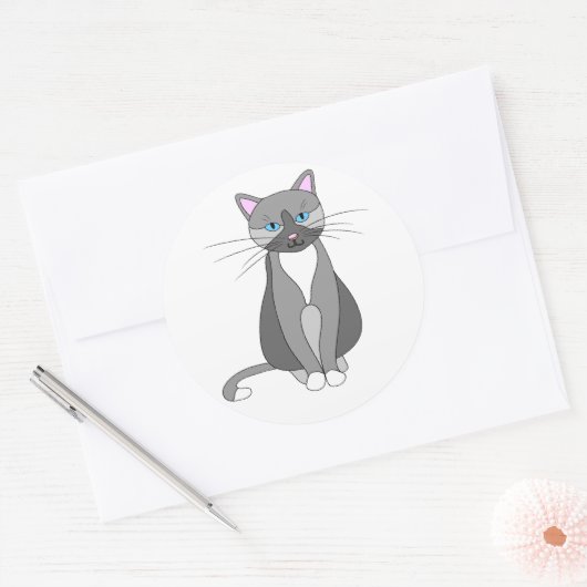 子猫 ラウンドシール (封筒)