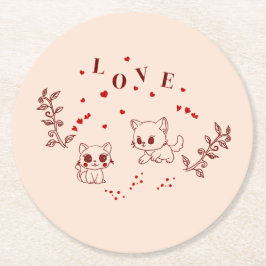 子猫 ラウンドペーパーコースター