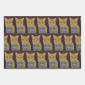 子猫 ラッピングペーパーシート (正面)