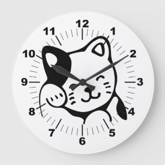子猫 ラージ壁時計