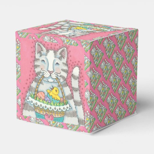 子猫，孵化雛のイースター卵，キャンディの好意ボックス フェイバーボックス (裏面サイド)