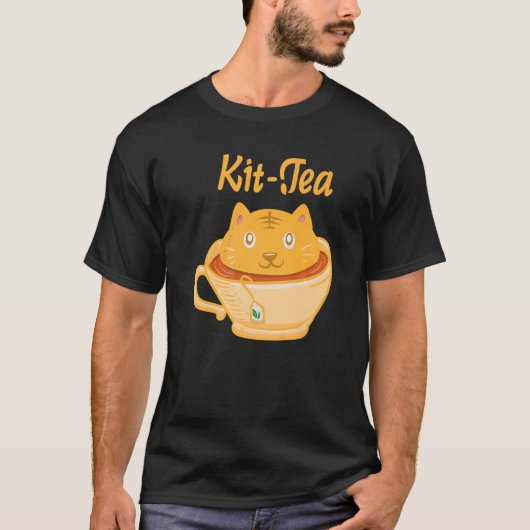 子猫 紅茶 猫語がわかる人 ネコ好き 猫の飼い主 ニャー Tシャツ (正面)