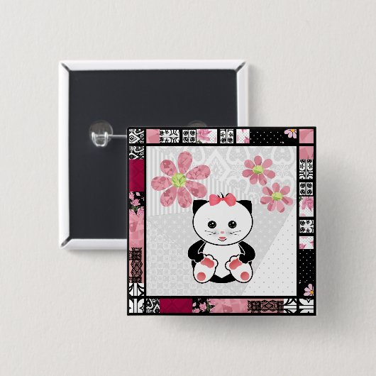 子猫 缶バッジ (正面&裏面)