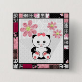 子猫 缶バッジ (正面)