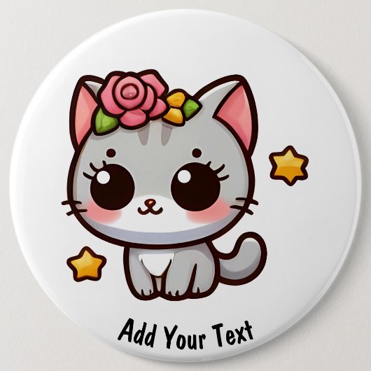 子猫 缶バッジ (正面)
