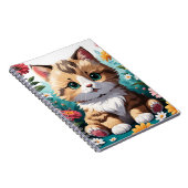 子猫 & 花 ノートブック (右側)