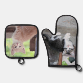 子猫 鍋つかみ&鍋敷きセット