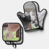 子猫 鍋つかみ&鍋敷きセット (正面/裏面)