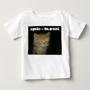 子猫「MIND = 吹」乳児Tシャツ ベビーTシャツ