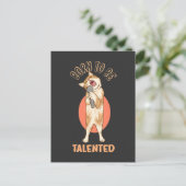 子生まれ猫の歌声におもしろい優れる ポストカード (スタンド正面)