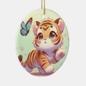 子疑問に思猫の目に セラミックオーナメント (右)