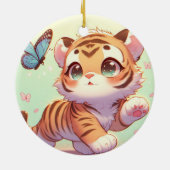 子疑問に思猫の目に セラミックオーナメント (裏面)