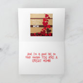 子素晴らし母素晴らし母のデイカード サンキューカード (内部)