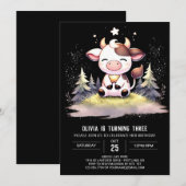 子素朴牛誕生日 招待状 (正面/裏面)