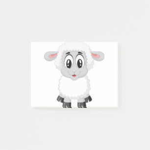 子羊かわいい農場動物のベビー ポストイット