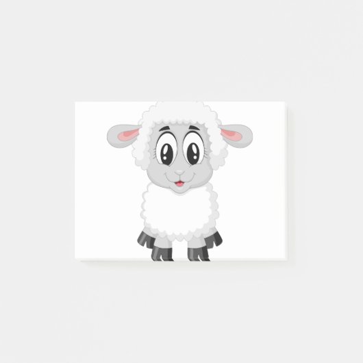 子羊かわいい農場動物のベビー ポストイット (正面)