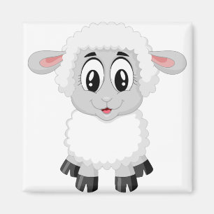 子羊かわいい農場動物のベビー マグネット