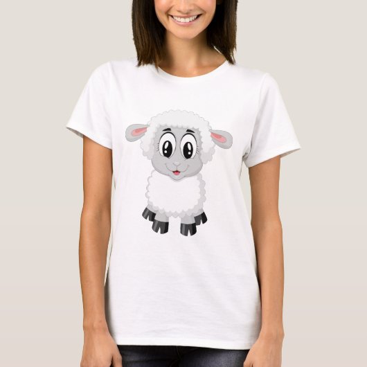 子羊かわいい農場動物のベビー Tシャツ (正面)