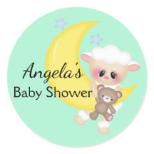 子羊と三日月の赤ちゃんシャワー