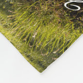 子羊と羊と三色のコリーパーソナライズされた- フリースブランケット (角)