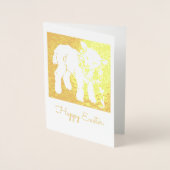 子羊と花 箔カード (正面)