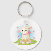 子羊と蝶 キーホルダー (正面)