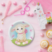 子羊と蝶 ペーパープレート (パーティー)