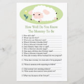 子羊どのように赤ちゃんシャワーのゲームを知っているか (正面)