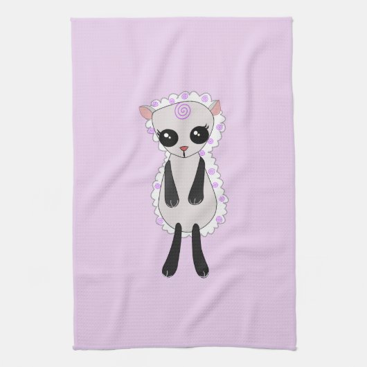 子羊の小さなキッチンタオル キッチンタオル (縦)