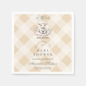 子羊の小さな赤ちゃんシャワー スタンダードカクテルナプキン (正面)