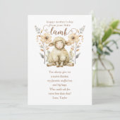 子羊の母の日の新しい母 招待状 (スタンド正面)