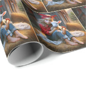 子羊の生まれたばかりの少女 ラッピングペーパー (ロールコーナー)