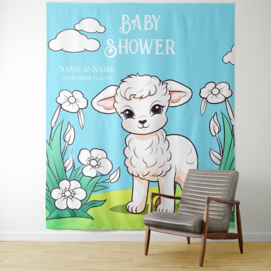 子羊の背景 タペストリー (インサイチュ)