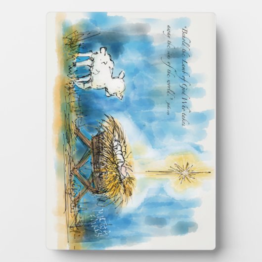 子羊の装飾を見る フォトプラーク (正面)