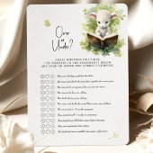 子羊の赤ちゃんシャワーのゲームの上か下? 招待状