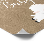 子羊の赤ちゃんシャワーゲームサイン ポスター (角)